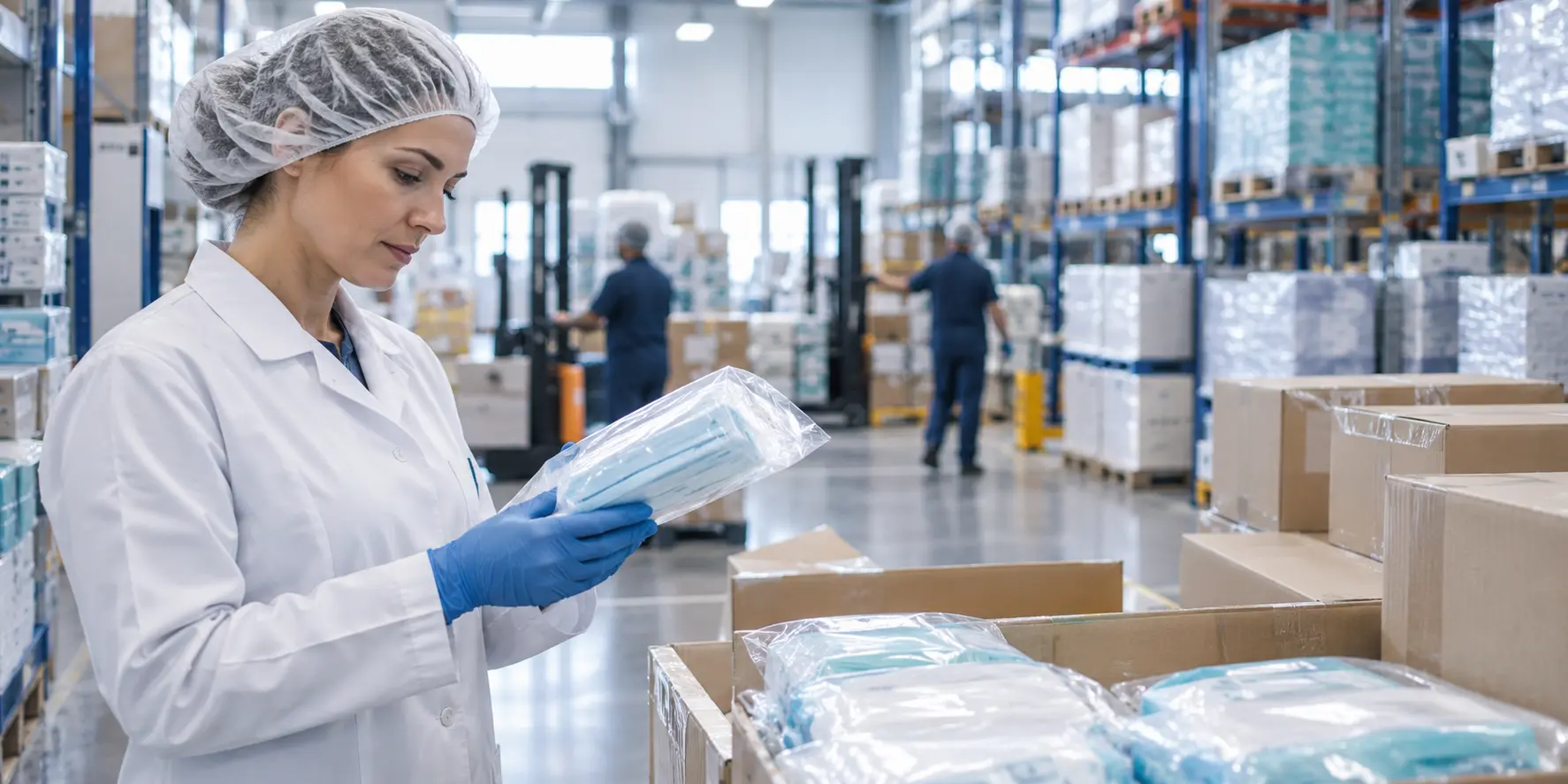 Quality control of packaged disposable medical supplies